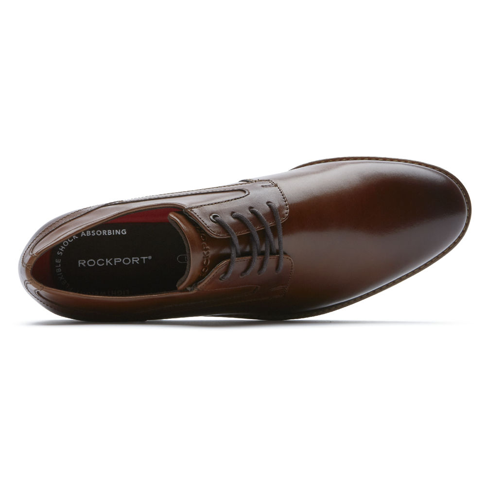 Rockport Singapore Mens Oxfords - Style Purpose 3 Plain Toe Brown - GK3104926